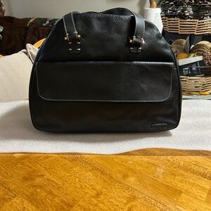 Fendi Black Leather Duffel Bag